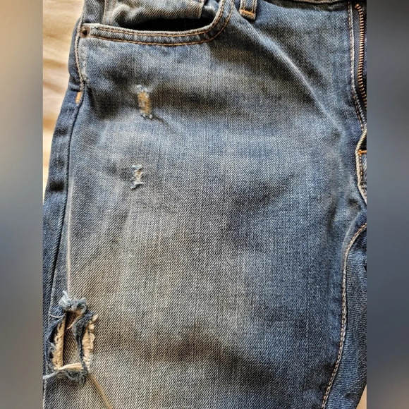 Nwot RVCA relaxed boyfriend jeans distressed 25 Retail $198 - Picture 3 of 14